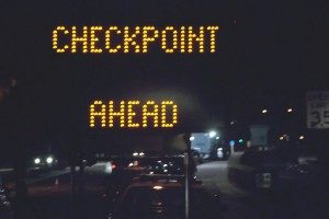 checkpoint sign