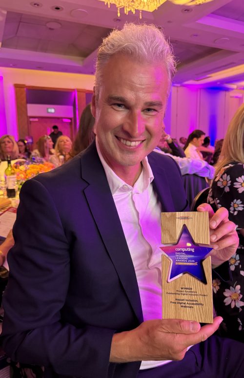 Rob Wemyss with our award on the night